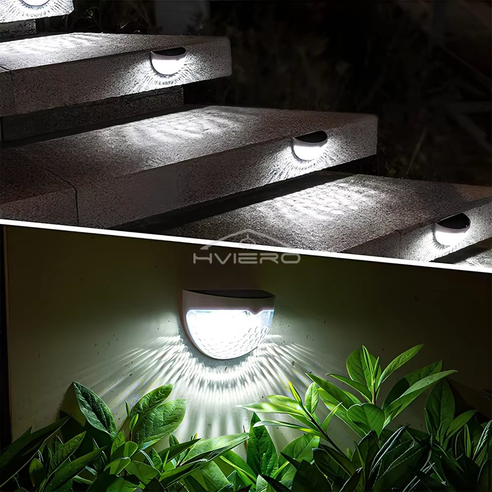Professional LED Solar Waterproof Wall Lights for Outdoor Fencing, Terraces, and Gardens - Warm White Decorative Lighting
