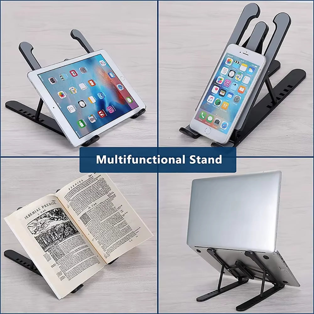 Adjustable Foldable Laptop Stand - Ergonomic Portable Notebook Support Base for MacBook Air and Pro Accessories