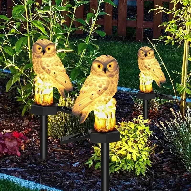 Solar-Powered Owl Garden Lamp - Waterproof LED Outdoor Decoration Lights