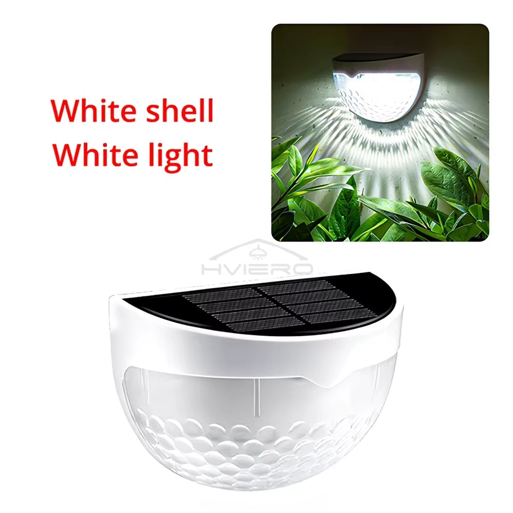 Professional LED Solar Waterproof Wall Lights for Outdoor Fencing, Terraces, and Gardens - Warm White Decorative Lighting