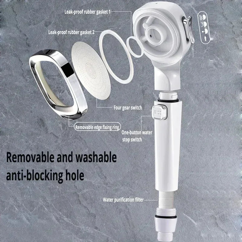 Xiaomi Adjustable High-Pressure Shower Head with 3 Modes and Filtration System - Smart Bathroom Accessory