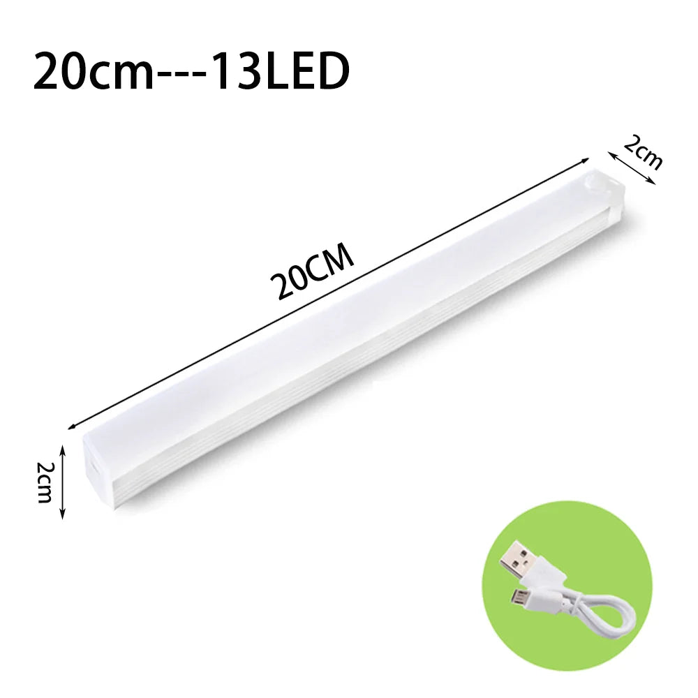 Wireless LED Motion Sensor Night Light - Rechargeable Type C Cabinet and Wardrobe Lamp for Staircase and Kitchen Backlighting