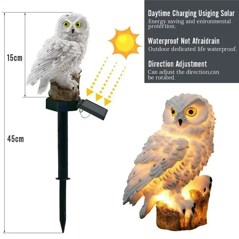 Solar-Powered Owl Garden Lamp - Waterproof LED Outdoor Decoration Lights