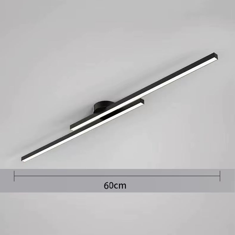 Modern Long Aluminium LED Ceiling Light Fixture for Indoor Spaces - Ideal for Hallways, Balconies, Aisles, and Offices