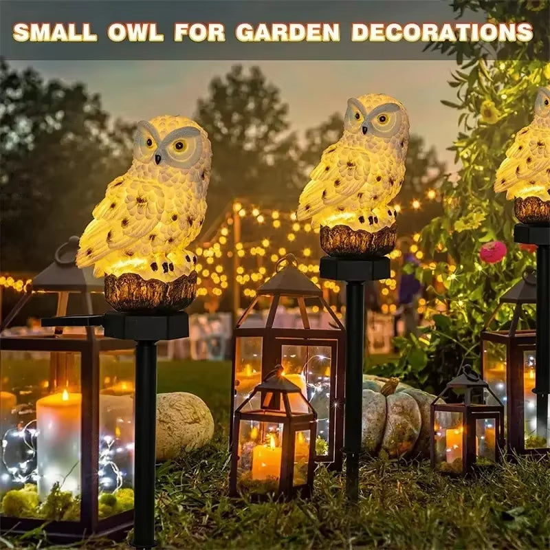 Solar-Powered Owl Garden Lamp - Waterproof LED Outdoor Decoration Lights