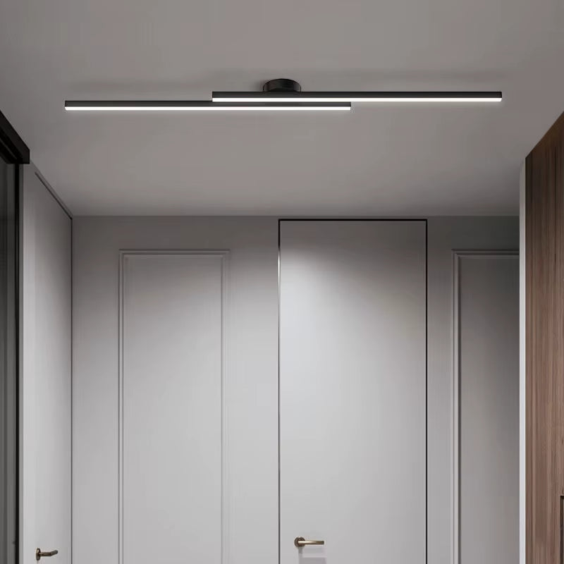 Modern Long Aluminium LED Ceiling Light Fixture for Indoor Spaces - Ideal for Hallways, Balconies, Aisles, and Offices