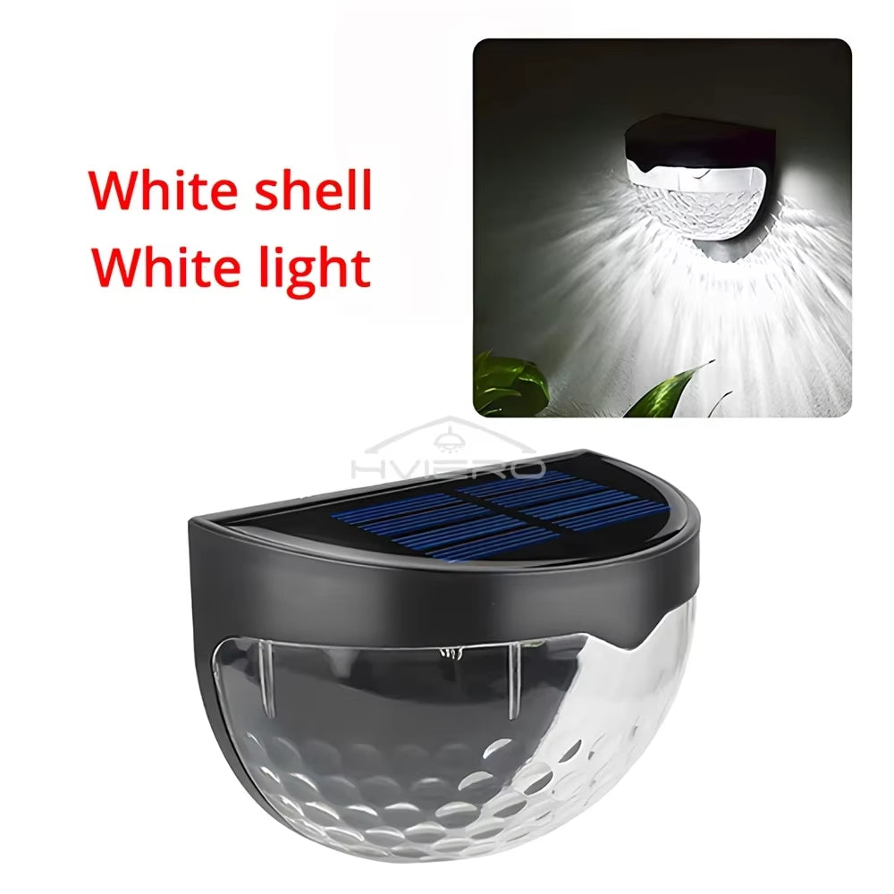 Professional LED Solar Waterproof Wall Lights for Outdoor Fencing, Terraces, and Gardens - Warm White Decorative Lighting
