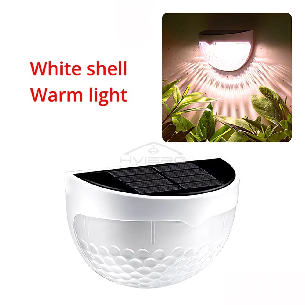 Professional LED Solar Waterproof Wall Lights for Outdoor Fencing, Terraces, and Gardens - Warm White Decorative Lighting