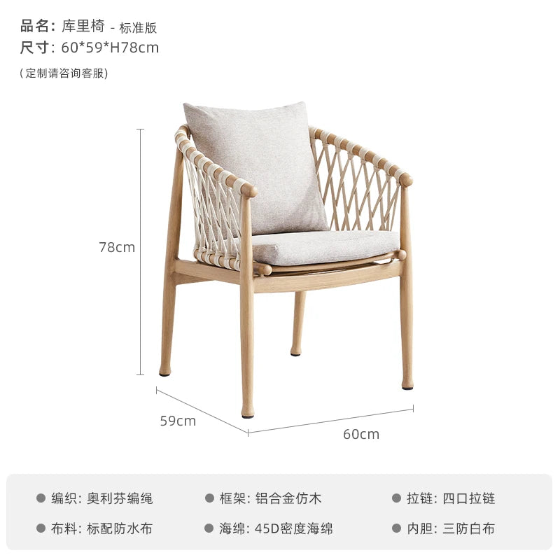 Solid Wood Garden Patio Set with Gazebo - Modern European Outdoor Lounge Furniture, Sun-Proof Sectional Salon De Jardin
