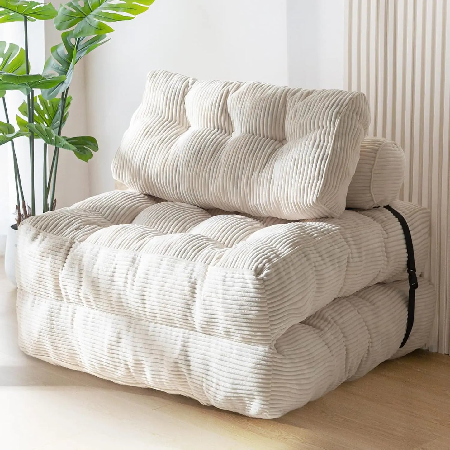 Convertible Folding Sofa Bed with Pillow and Portable Mattress - Versatile Floor Lounge Chair