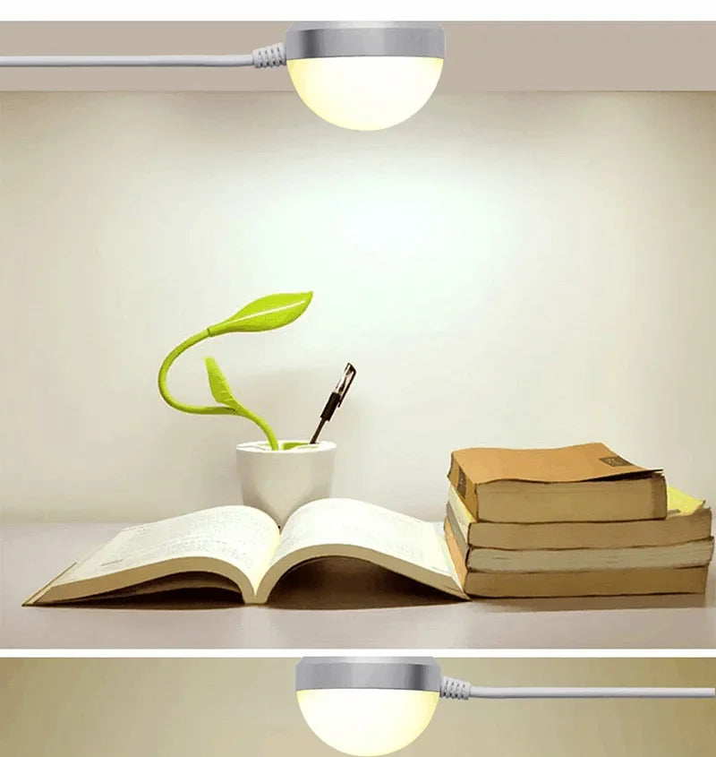 Mini USB LED Bulb with Switch and Magnetic Base, 3W/5W, 1.5M USB Cable, Ideal for Reading in Dormitories and Bedrooms
