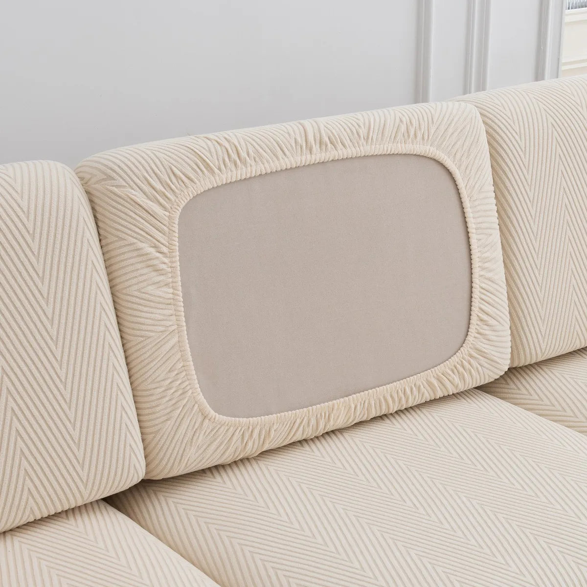 Jacquard Elastic Sofa Seat Cover - Thickened Protective Couch Cover, Removable and Anti-Dust Cushion Cover