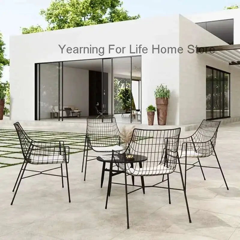 Ergonomic Minimalist Wooden Garden Set - Waterproof Patio Furniture for Relaxation and Creativity