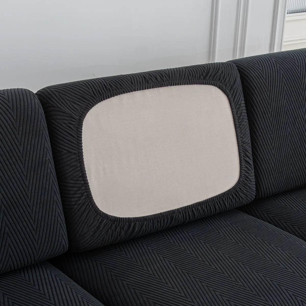 Jacquard Elastic Sofa Seat Cover - Thickened Protective Couch Cover, Removable and Anti-Dust Cushion Cover