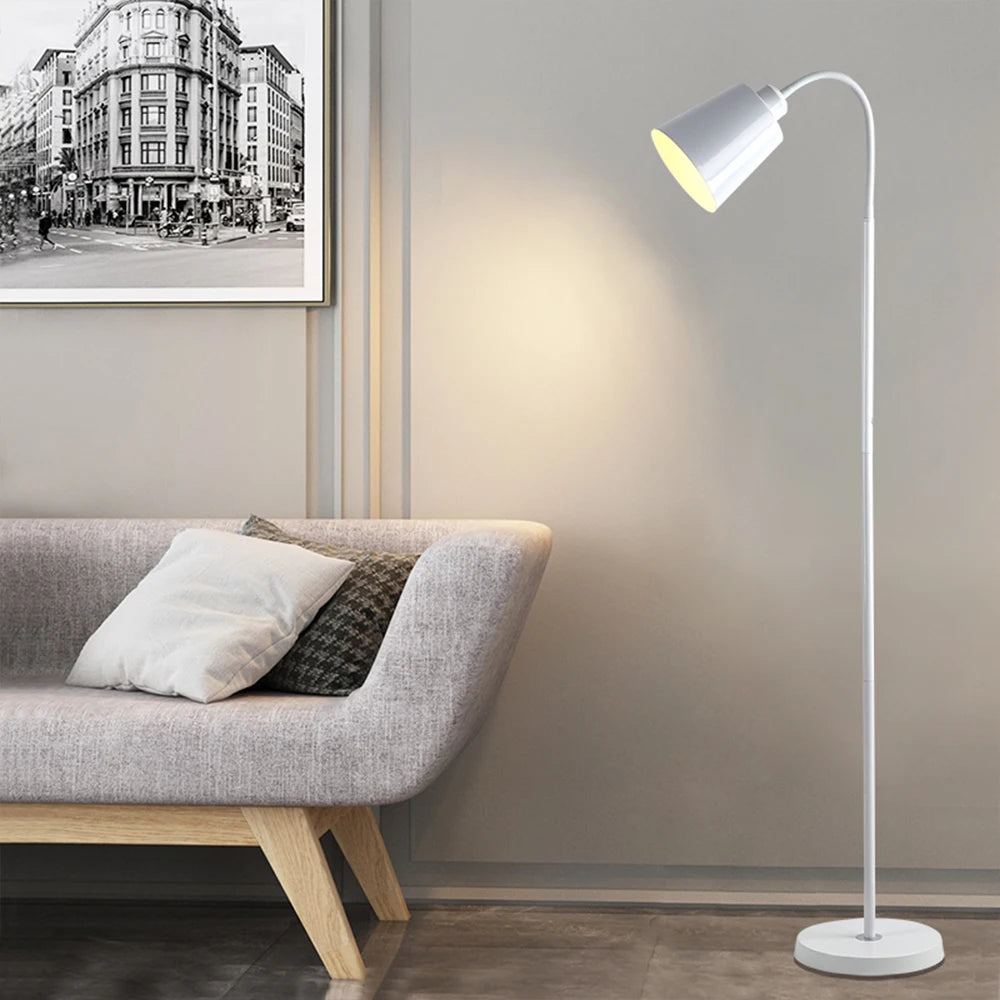Adjustable Gooseneck LED Floor Lamp for Living Room, Bedroom, and Study - Modern Indoor Decoration
