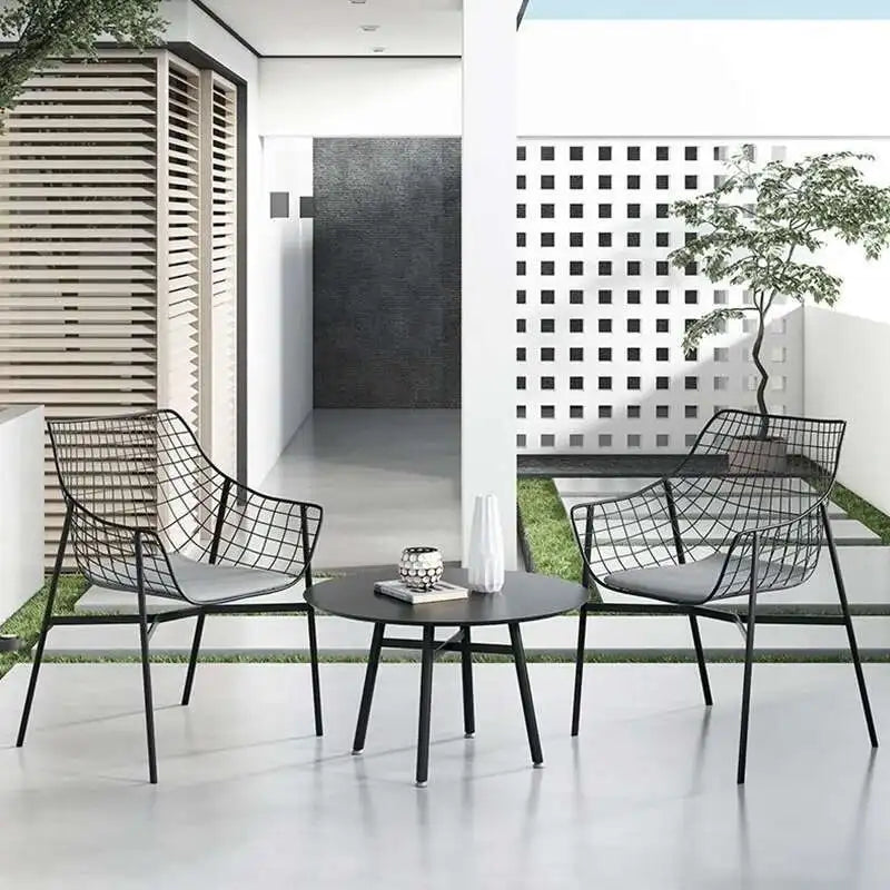 Ergonomic Minimalist Wooden Garden Set - Waterproof Patio Furniture for Relaxation and Creativity