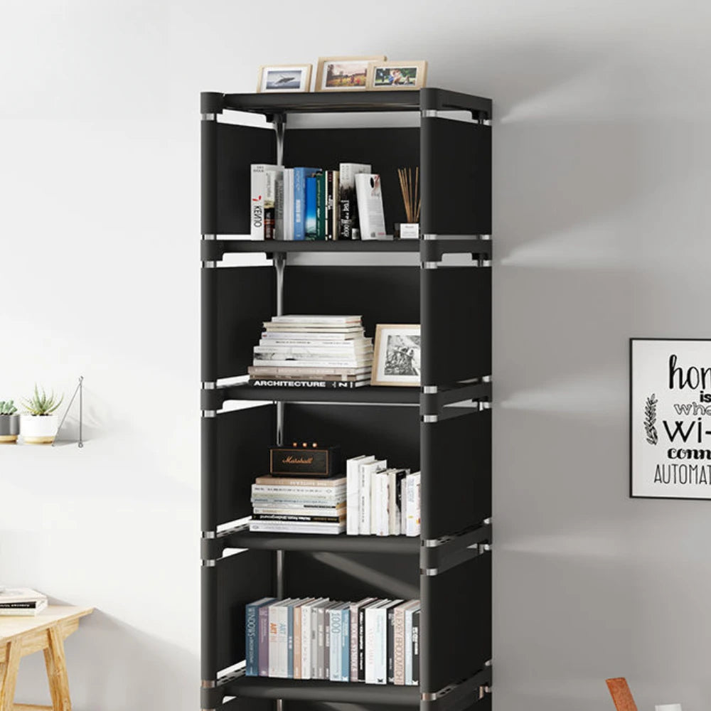 Multi-Layer DIY Plastic Bookshelf and Storage Rack for Living Room, Study, and Bedroom
