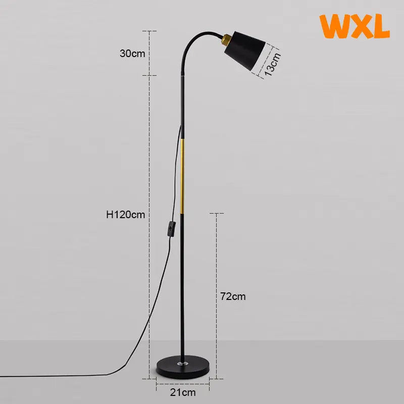 Elegant Adjustable Wrought Iron LED Floor Lamp for Living Room Reading