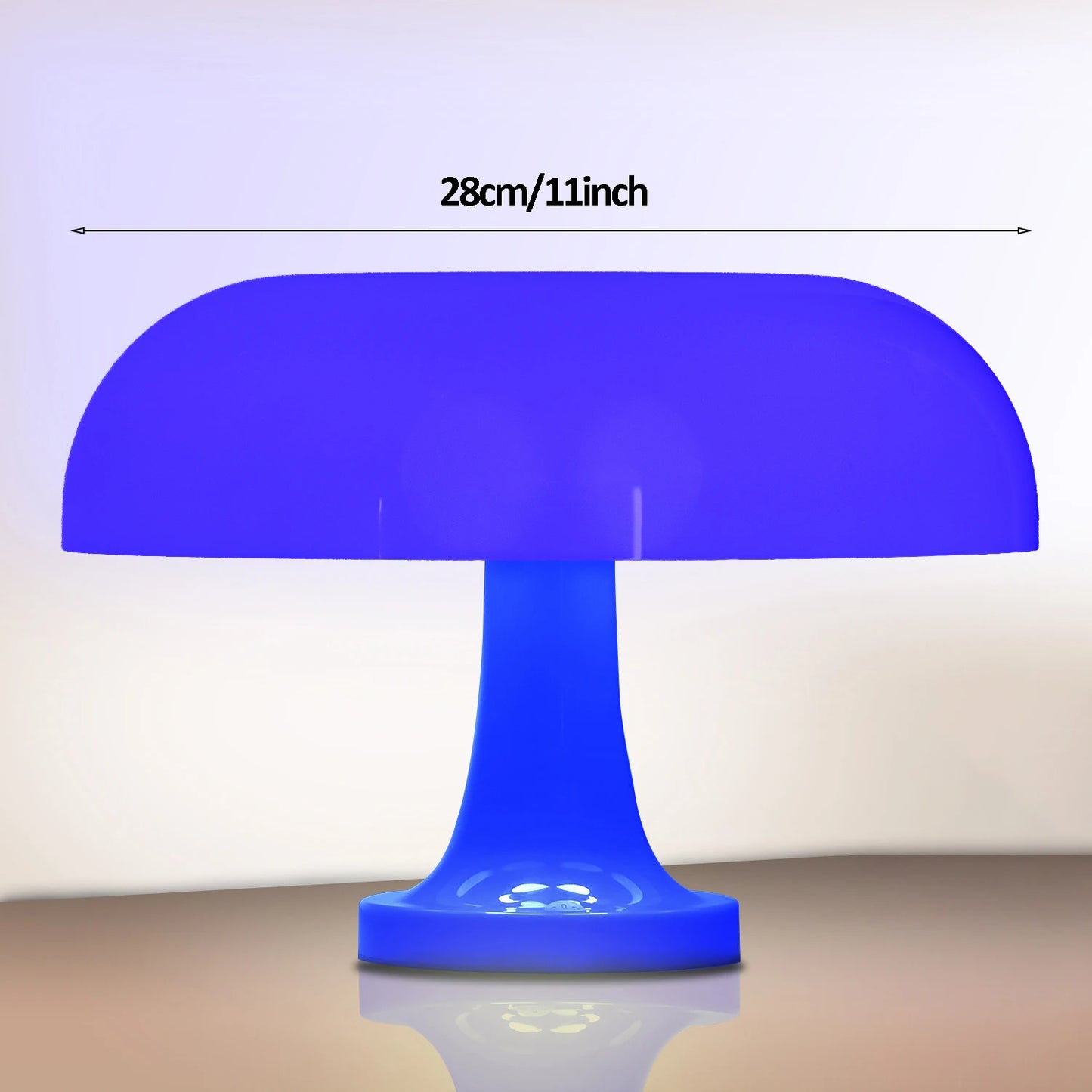 Classic Bauhaus-Inspired Mushroom Table Lamp - Modern Danish Design for Bedroom or Bedside, Orange Decorative Accent