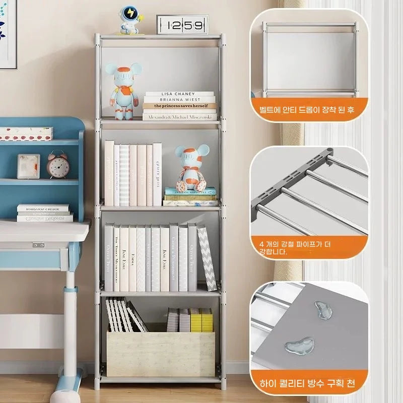 Multi-Layer DIY Plastic Bookshelf and Storage Rack for Living Room, Study, and Bedroom