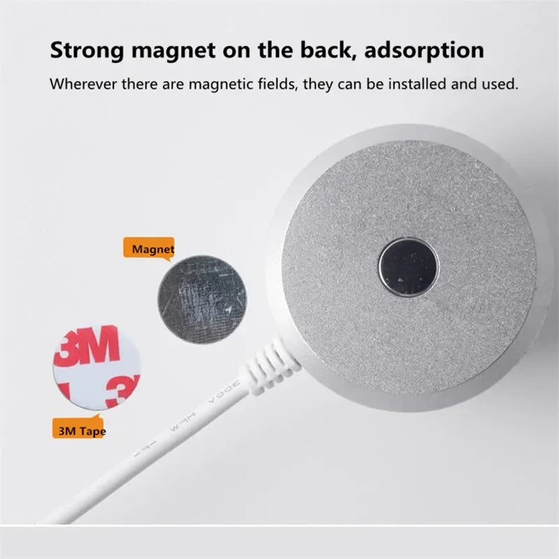 Mini USB LED Bulb with Switch and Magnetic Base, 3W/5W, 1.5M USB Cable, Ideal for Reading in Dormitories and Bedrooms