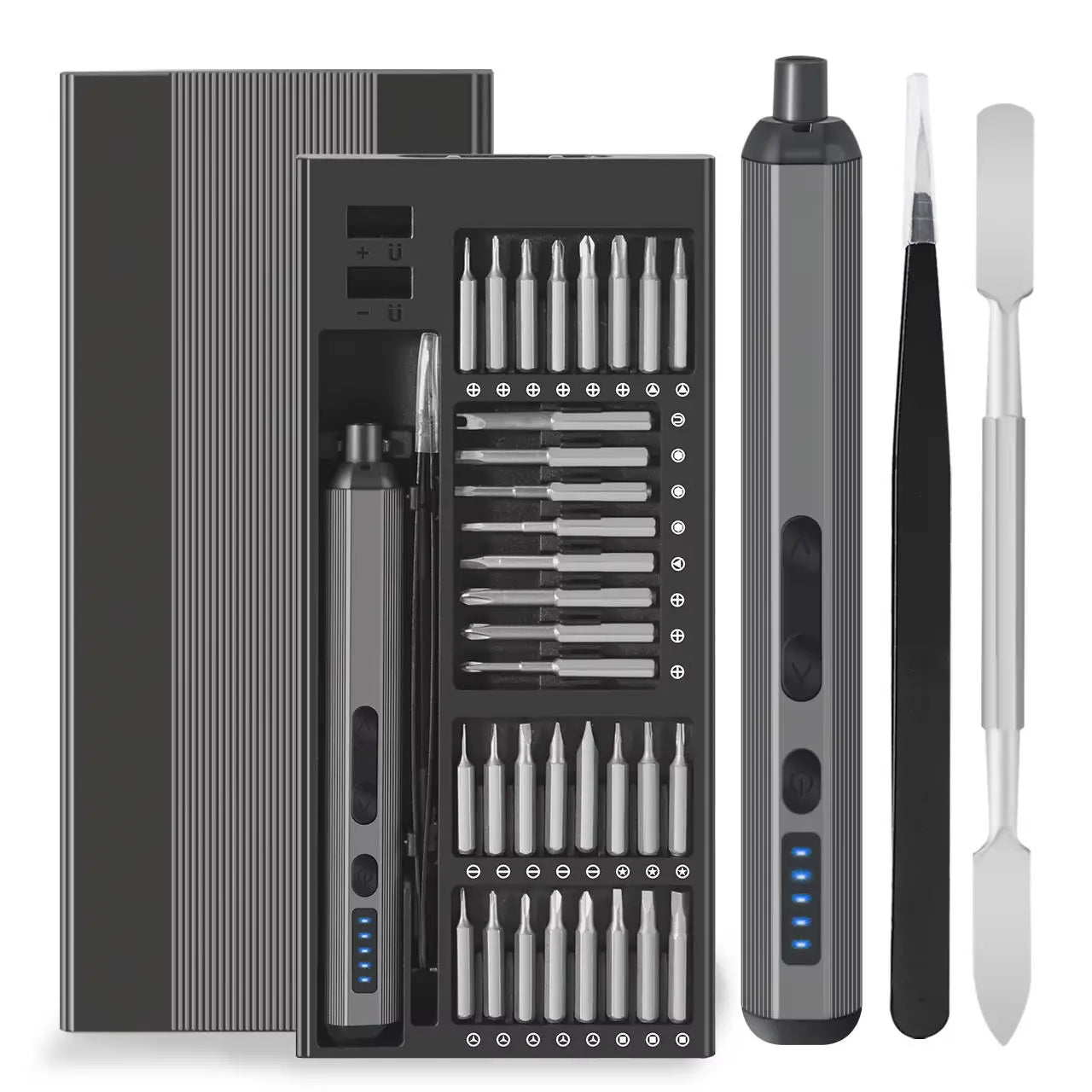68-Piece Electric Screwdriver Set with 5 Torque Settings, Precision Magnetic Bits for iPhone, Glasses, Watches, and PCs