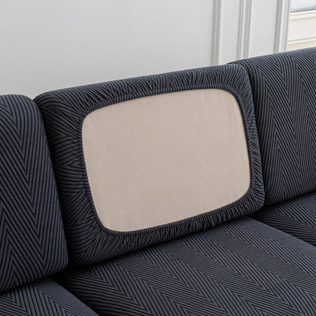 Jacquard Elastic Sofa Seat Cover - Thickened Protective Couch Cover, Removable and Anti-Dust Cushion Cover