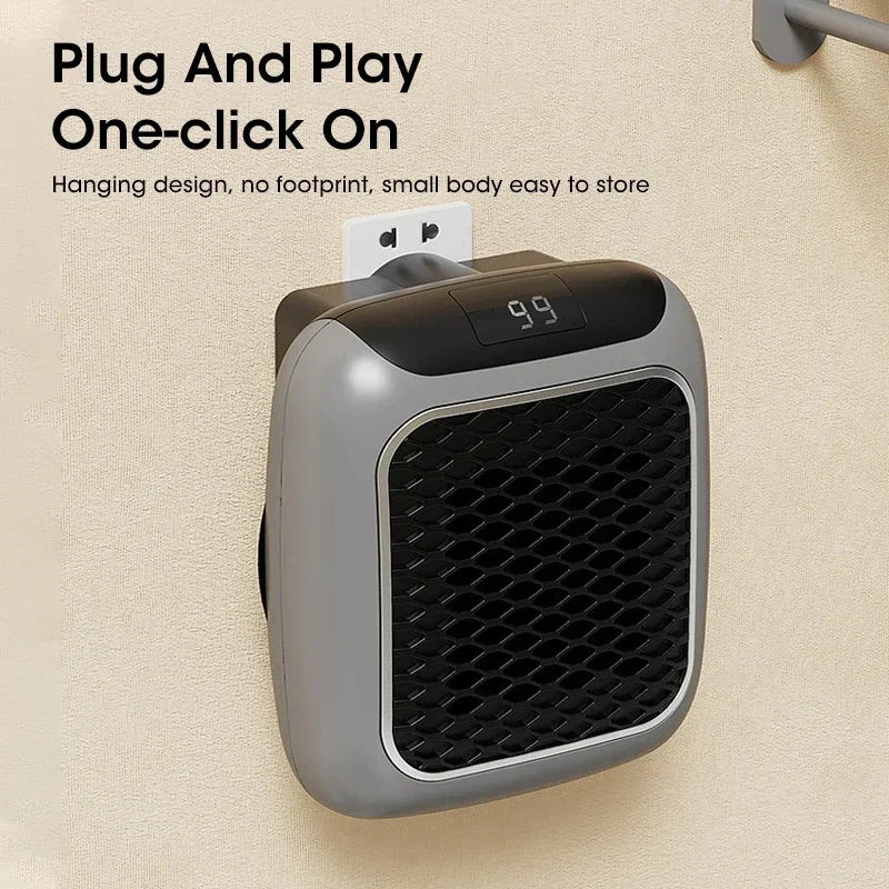Portable Electric Heater with Remote Control - 500W Mini Radiator for Home Use