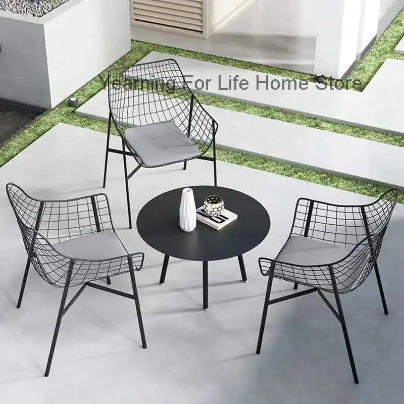Ergonomic Minimalist Wooden Garden Set - Waterproof Patio Furniture for Relaxation and Creativity