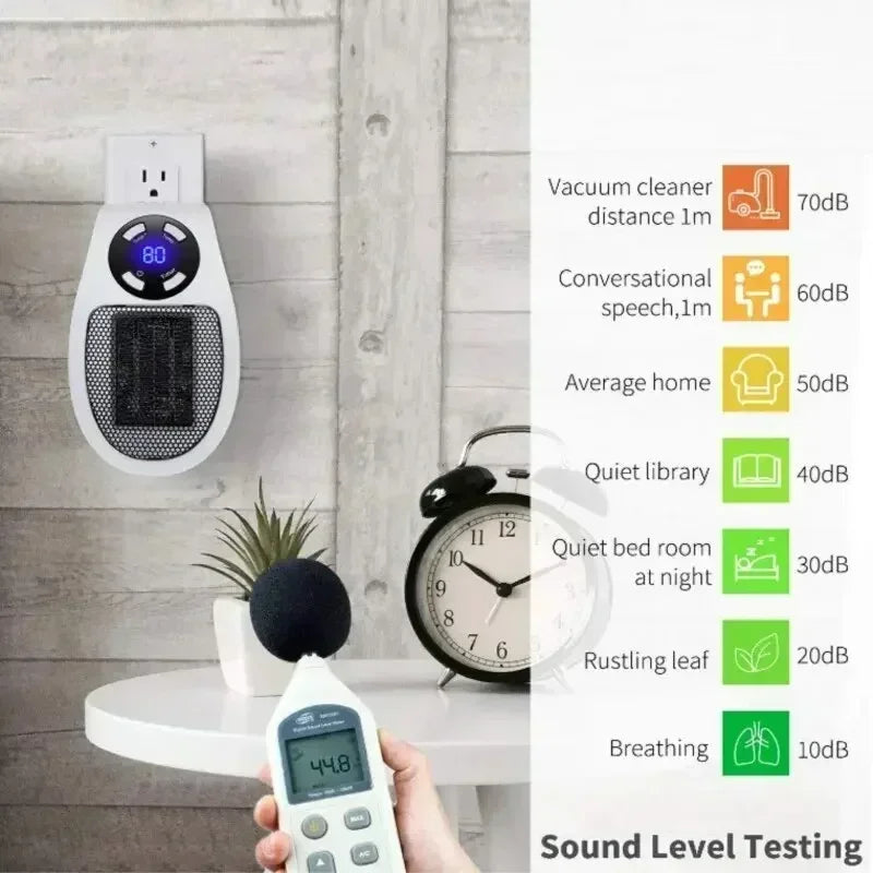 Portable Electric Heater with Remote Control - 500W Mini Radiator for Home Use