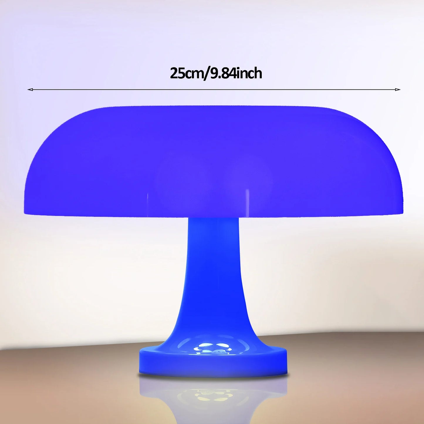 Classic Bauhaus-Inspired Mushroom Table Lamp - Modern Danish Design for Bedroom or Bedside, Orange Decorative Accent