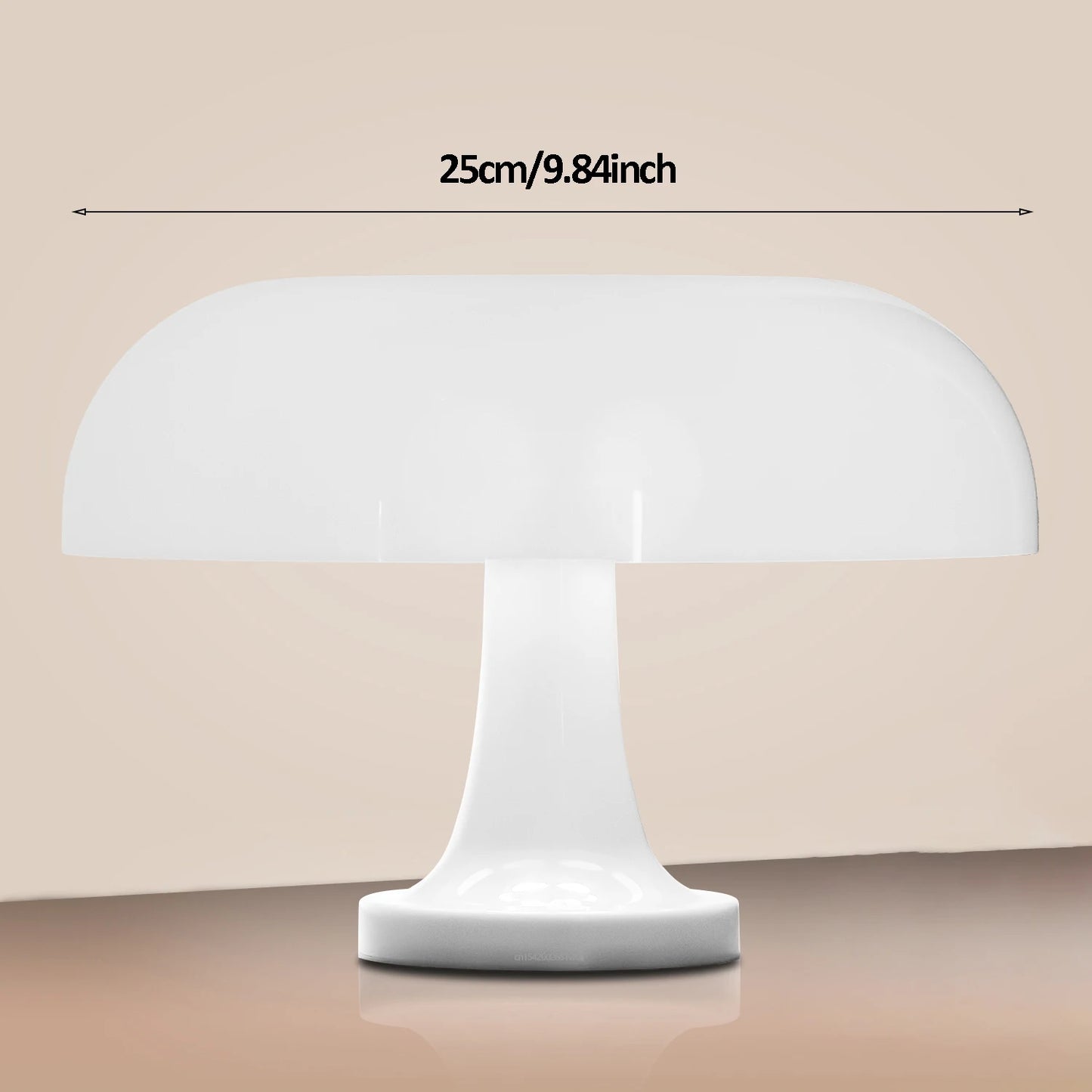 Classic Bauhaus-Inspired Mushroom Table Lamp - Modern Danish Design for Bedroom or Bedside, Orange Decorative Accent