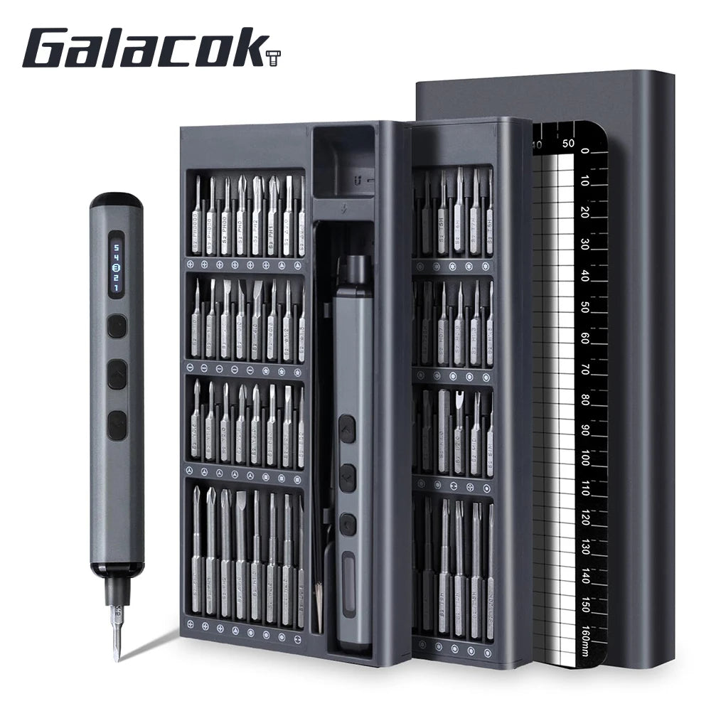 68-Piece Electric Screwdriver Set with 5 Torque Settings, Precision Magnetic Bits for iPhone, Glasses, Watches, and PCs