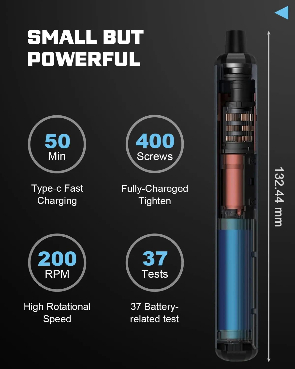 68-Piece Electric Screwdriver Set with 5 Torque Settings, Precision Magnetic Bits for iPhone, Glasses, Watches, and PCs