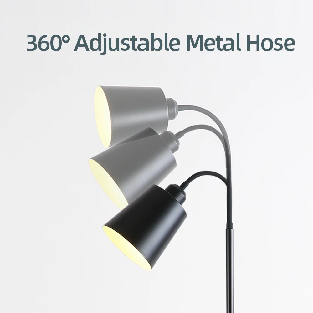 Adjustable Gooseneck LED Floor Lamp for Living Room, Bedroom, and Study - Modern Indoor Decoration