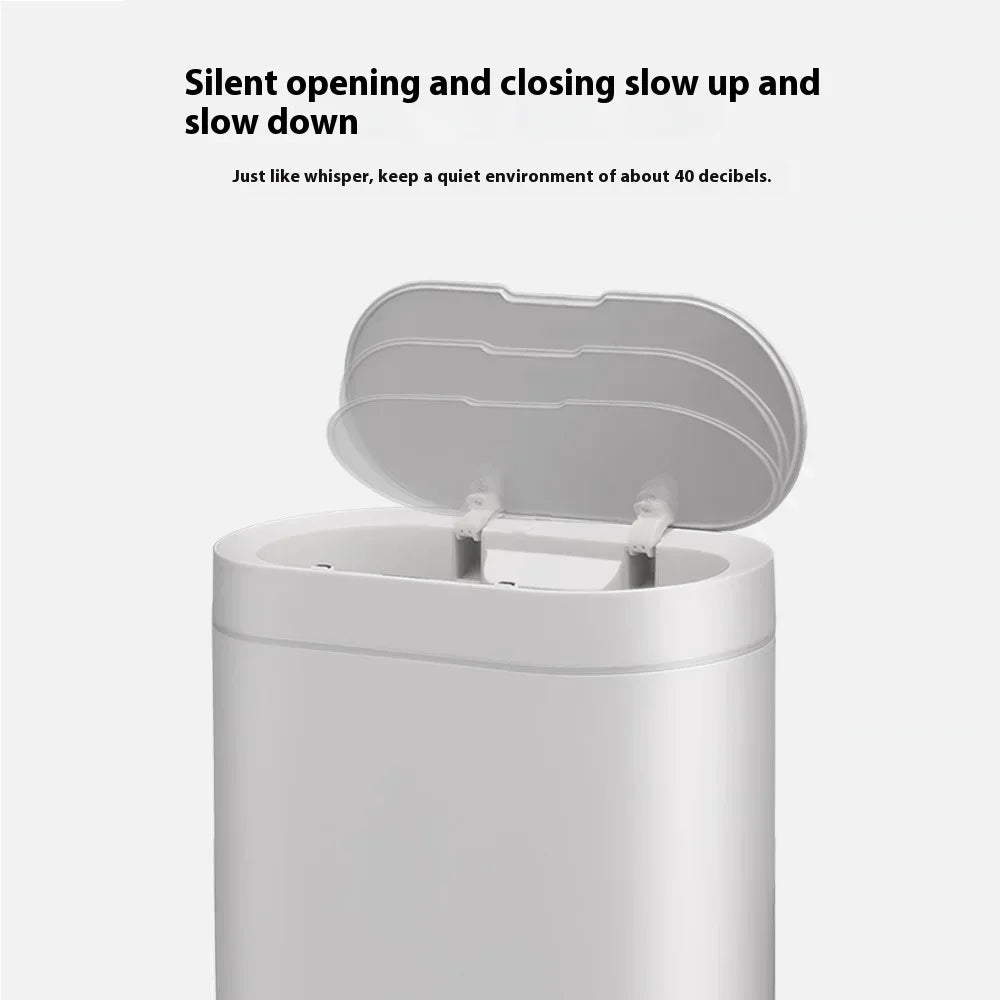 7L Touchless Automatic Bathroom Trash Can with Lid, Motion Sensor Waterproof Design for Kitchen and Bedroom