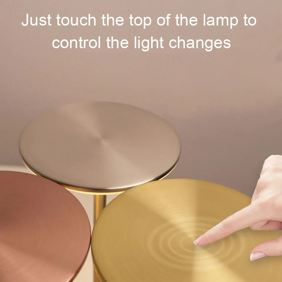 LED Touch Sensor Table Lamp - USB Rechargeable Portable Night Light for Bedroom, Restaurant, and Bar