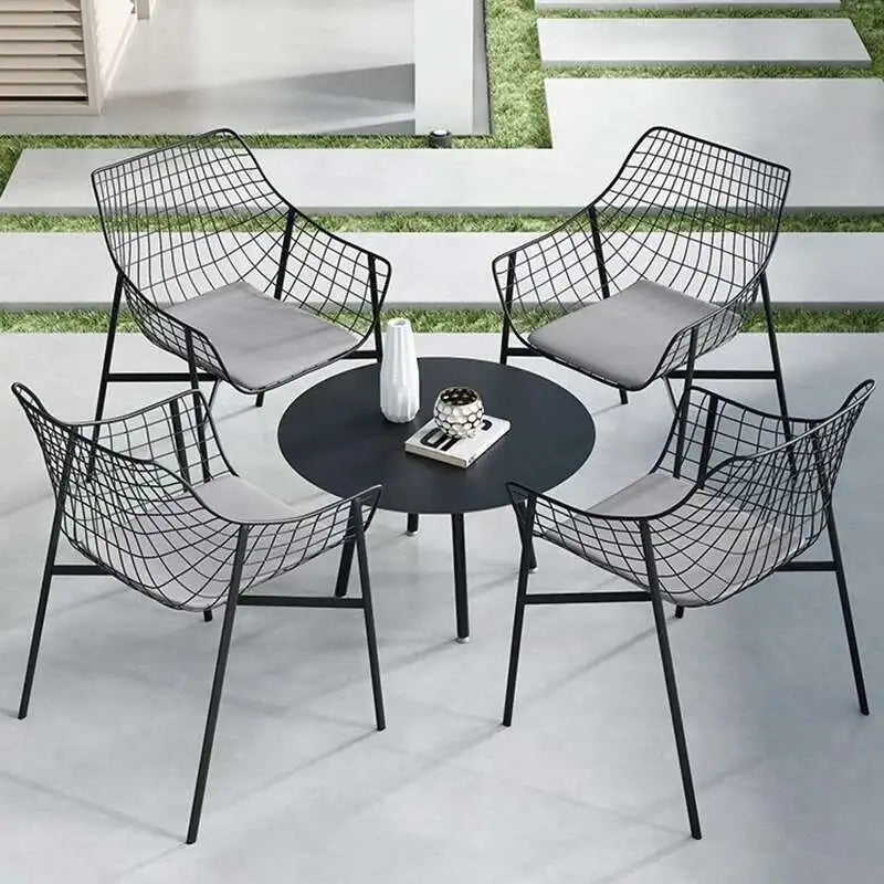 Ergonomic Minimalist Wooden Garden Set - Waterproof Patio Furniture for Relaxation and Creativity