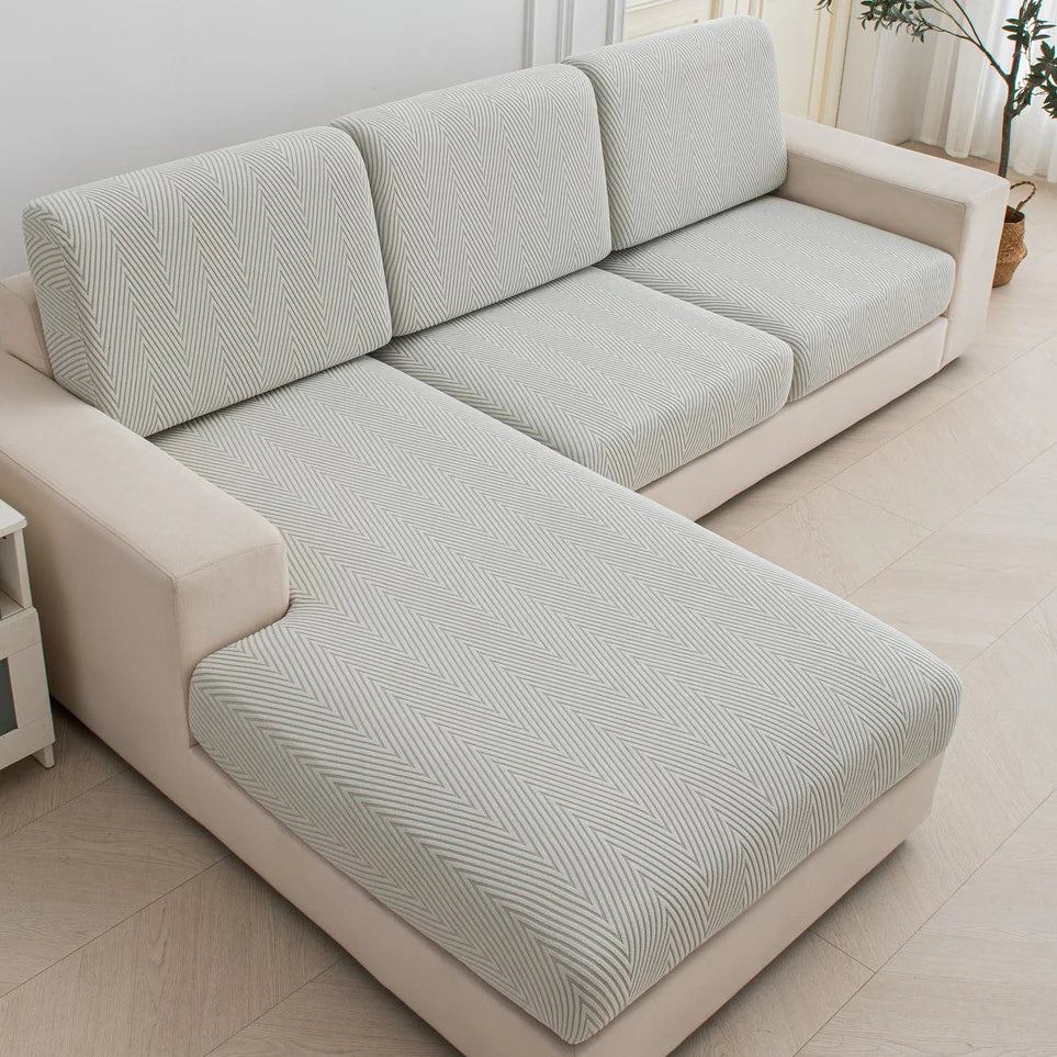 Jacquard Elastic Sofa Seat Cover - Thickened Protective Couch Cover, Removable and Anti-Dust Cushion Cover