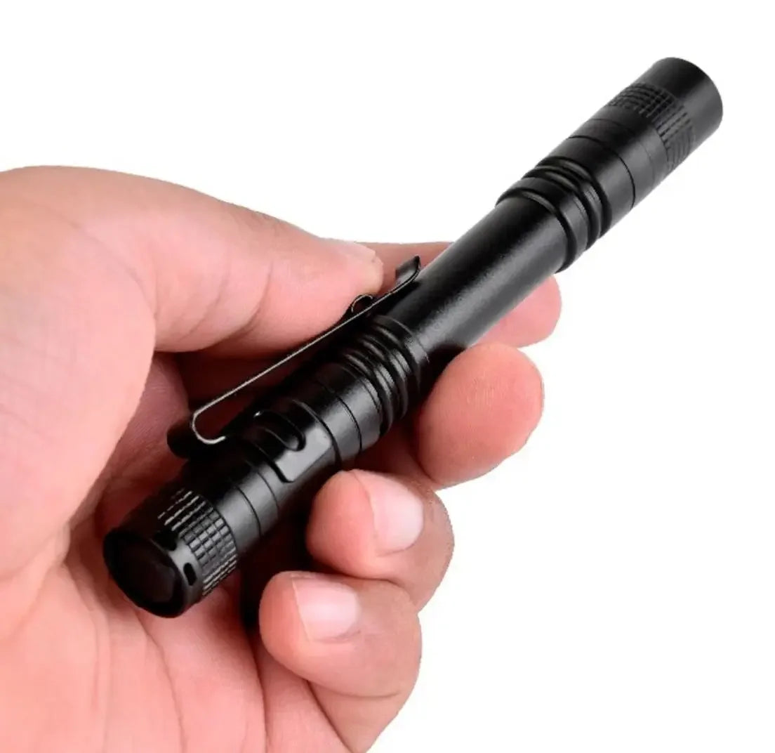 Compact LED Flashlight - Portable Torch for Outdoor Camping, Super Bright Lantern with Focused Beam, Pen-Shaped Design