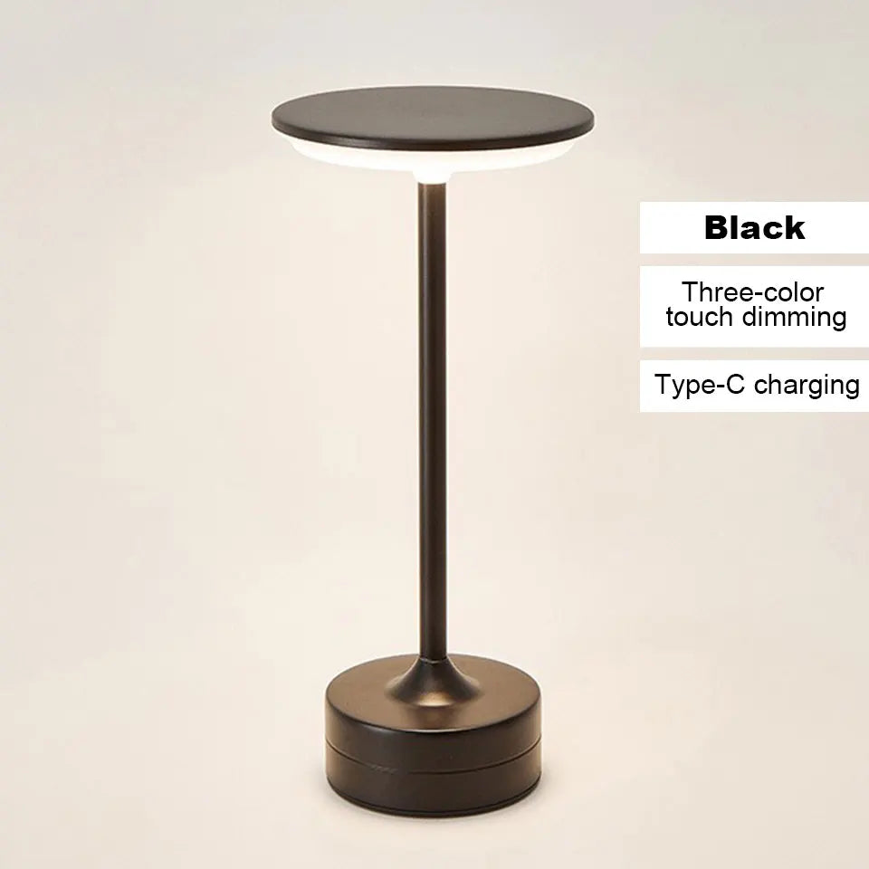 LED Touch Sensor Table Lamp - USB Rechargeable Portable Night Light for Bedroom, Restaurant, and Bar