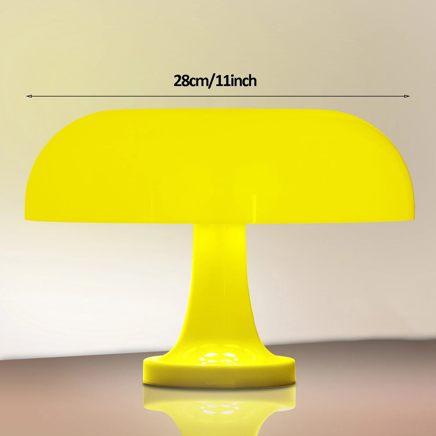 Classic Bauhaus-Inspired Mushroom Table Lamp - Modern Danish Design for Bedroom or Bedside, Orange Decorative Accent