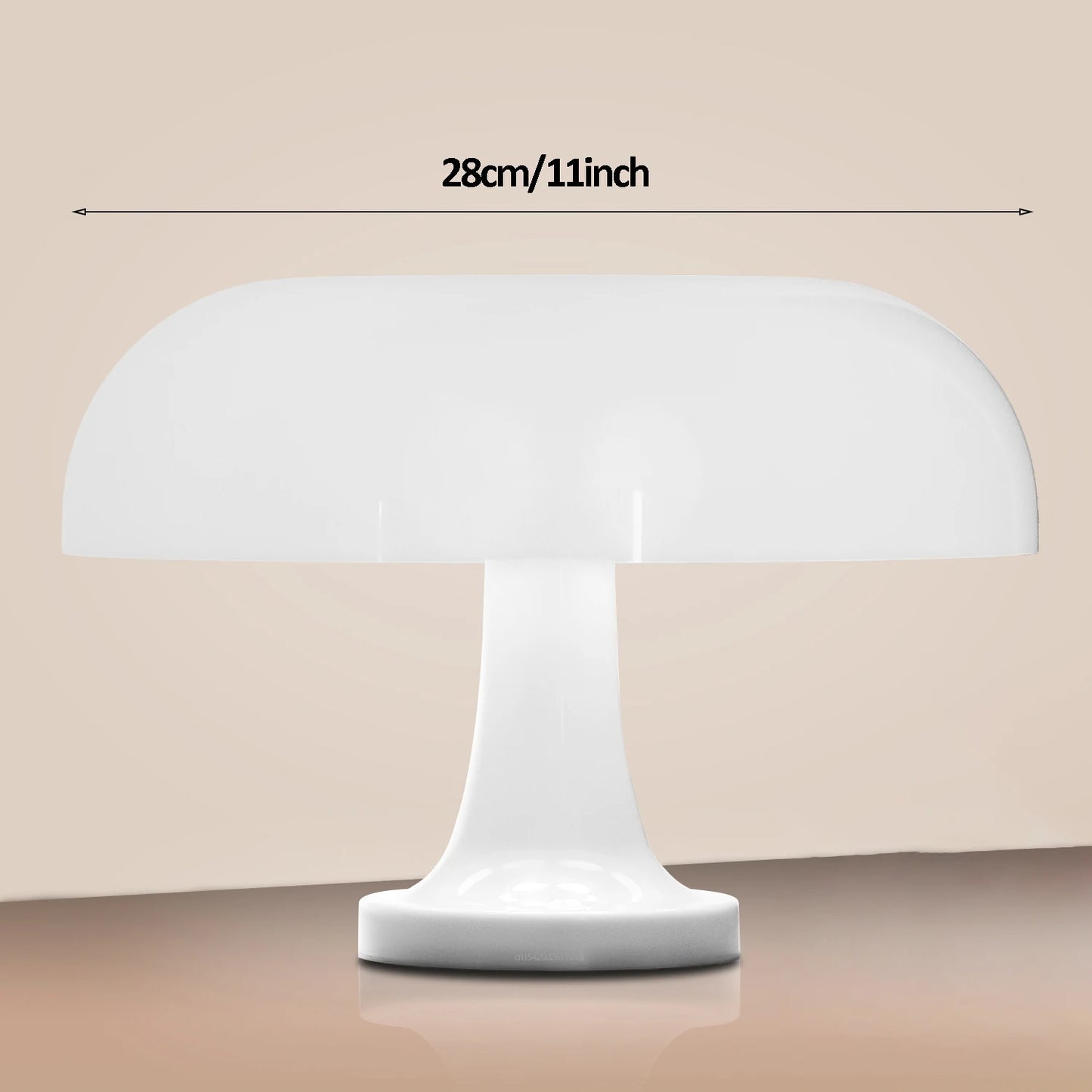 Classic Bauhaus-Inspired Mushroom Table Lamp - Modern Danish Design for Bedroom or Bedside, Orange Decorative Accent