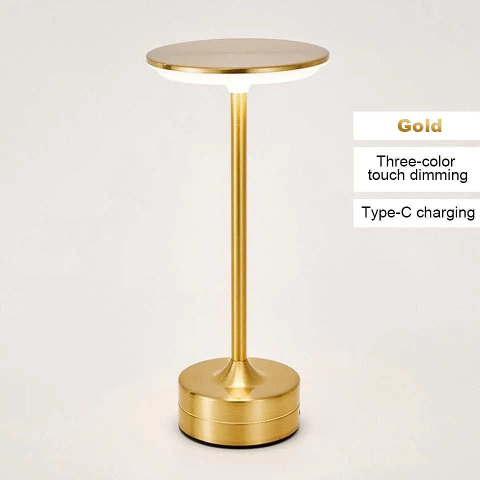 LED Touch Sensor Table Lamp - USB Rechargeable Portable Night Light for Bedroom, Restaurant, and Bar
