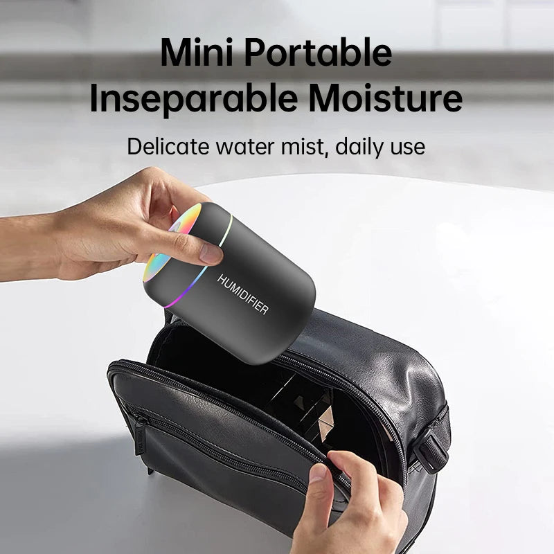 180ML USB Electric Aroma Diffuser and Humidifier with Essential Oil Purification and Ambient Lighting for Home, Car, and Bedroom