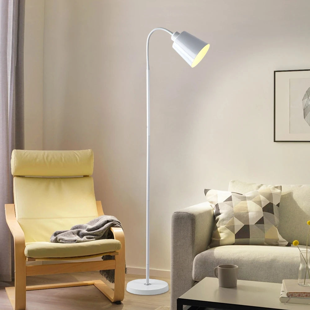 Adjustable Gooseneck LED Floor Lamp for Living Room, Bedroom, and Study - Modern Indoor Decoration