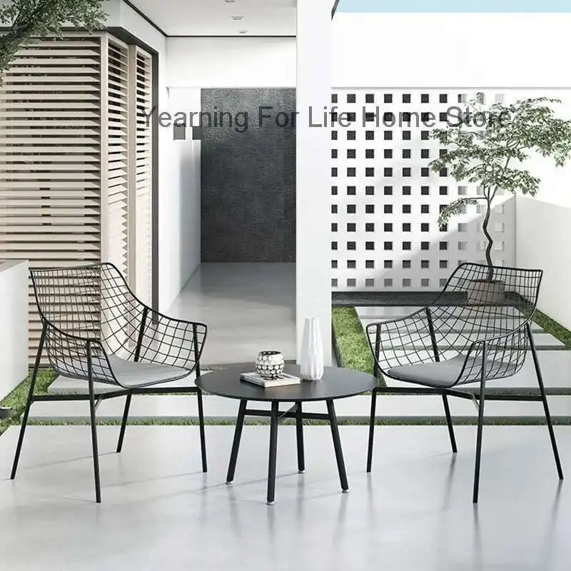 Ergonomic Minimalist Wooden Garden Set - Waterproof Patio Furniture for Relaxation and Creativity