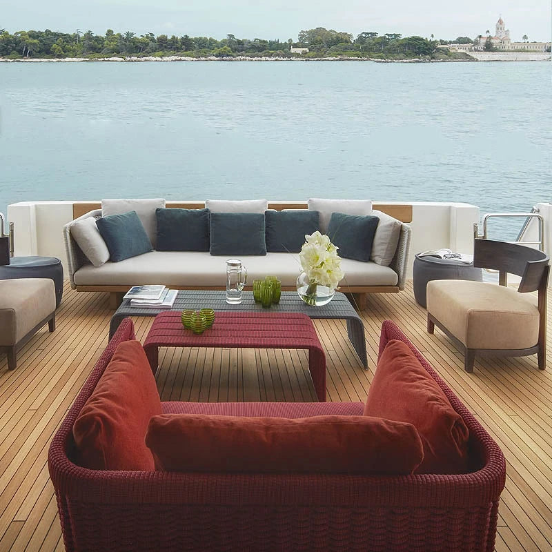 Nordic Waterproof Modern Outdoor Patio Set - Rattan Sectional with Gazebo, Sun-Proof Design for Relaxation
