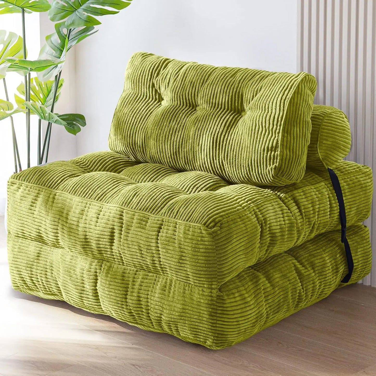 Convertible Folding Sofa Bed with Pillow and Portable Mattress - Versatile Floor Lounge Chair