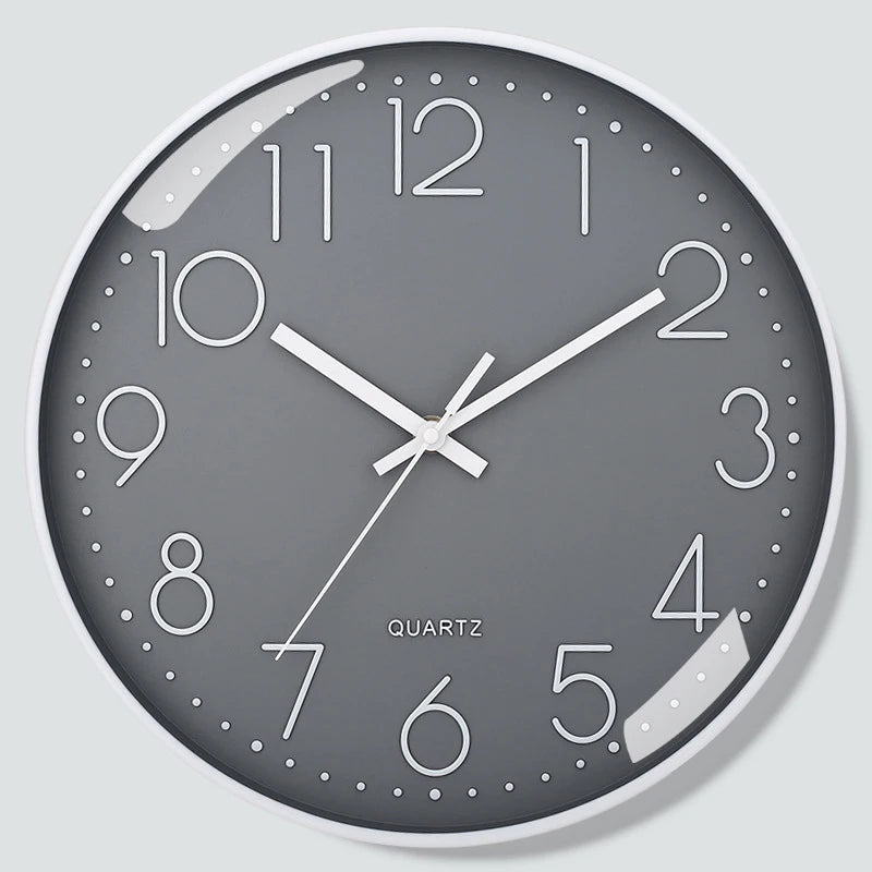8-Inch Quartz Wall Clock - Silent, Hole-Free Design for Home and Bedroom Decoration